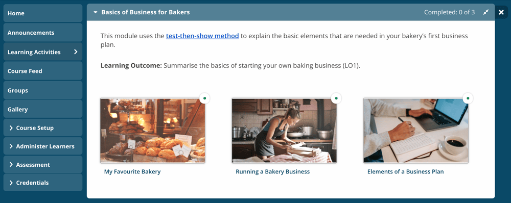 Business for Bakers Module Sample