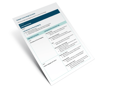 Course Design Document Mockup