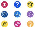 Picture-based course icons - click here to download them.