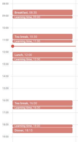 Time block schedule example