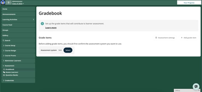 Gradebook OpenLearning