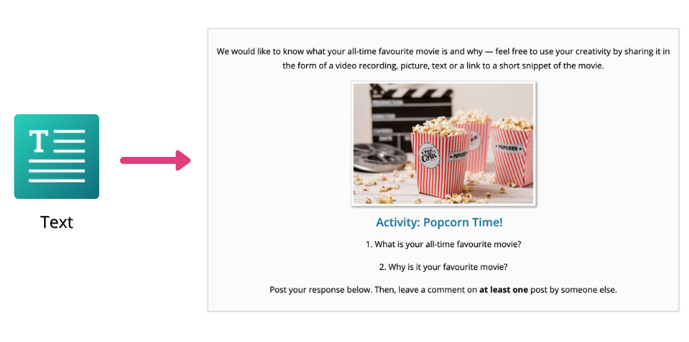 Popcorn Time OpenLearning icebreaker activity step 1